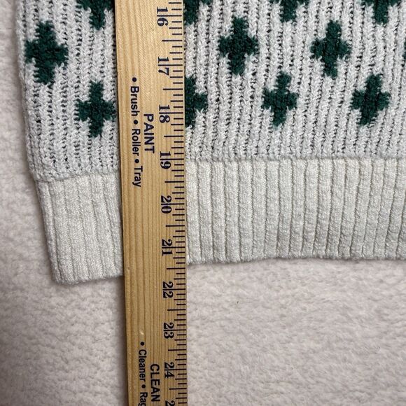 Old Navy Womens Fair Isle Sweater Size L White Multicolor Knit Pullover Boho - Picture 7 of 7